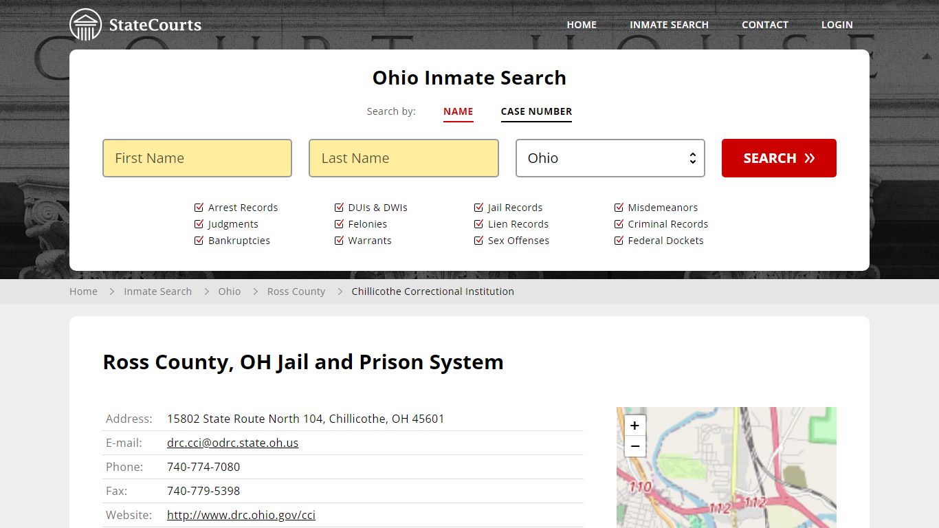 Ross County, OH Jail and Prison System - State Courts